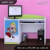 Psací stůl Happy B03 - bořek stavitel (Barva bílá)