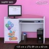 Psací stůl Happy B03 -  medvídci s balónky (Barva bílá)