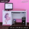 Psací stůl Happy B03 -  jednorožec (Barva bílá)