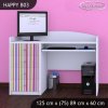 Psací stůl Happy B03 -   barevné pásky (Barva bílá)