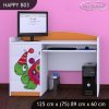 Psací stůl Happy B03 -   barevný želvík (Barva bílá)