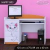 Psací stůl Happy B03 -   bílá kočička (Barva bílá)
