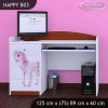 Psací stůl Happy B03 -  princezna s koníkem (Barva bílá)