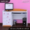Psací stůl Happy B03 -  víla s motýlkami (Barva bílá)