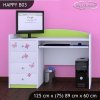 Psací stůl Happy B03 -  víla s motýlkami (Barva bílá)