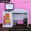 Psací stůl Happy B03 -  lokomotiva (Barva bílá)