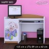 Psací stůl Happy B03 - medvídek v autě (Barva bílá)