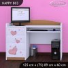 Psací stůl Happy B03 - medvídek se srdcem (Barva bílá)