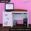 Psací stůl Happy B03 - medvídek se srdcem (Barva bílá)