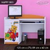 Psací stůl Happy B03 - medvídek v červeném autě (Barva bílá)