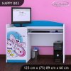 Psací stůl Happy B03 - motýlek (Barva bílá)