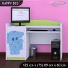 Psací stůl Happy B03 - modrý slon (Barva bílá)
