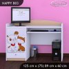 Psací stůl Happy B03 - pejsek a kočička (Barva bílá)