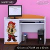 Psací stůl Happy B03 - pirát (Barva bílá)