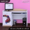 Psací stůl Happy B03 - vláček (Barva bílá)