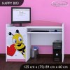 Psací stůl Happy B03 - včelka se srdcem (Barva bílá)