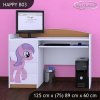 Psací stůl Happy B03 - růžový pony (Barva bílá)