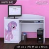 Psací stůl Happy B03 - růžový pony (Barva bílá)