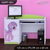 Psací stůl Happy B03 - růžový pony (Barva bílá)