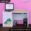 Psací stůl Happy B03 - růžový hříbeček (Barva bílá)