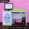 Psací stůl Happy B03 - růžový a modrý slon (Barva bílá)