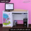 Psací stůl Happy B03 -  slimák (Barva bílá)