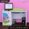 Psací stůl Happy B03 -  slimák (Barva bílá)