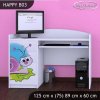 Psací stůl Happy B03 -  slimák (Barva bílá)
