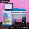 Psací stůl Happy B03 -  slimák (Barva bílá)