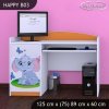 Psací stůl Happy B03 -  sloník (Barva bílá)