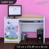 Psací stůl Happy B03 -  sloník (Barva bílá)
