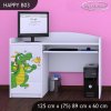 Psací stůl Happy B03 -  drak (Barva bílá)
