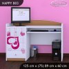 Psací stůl Happy B03 -  padající srdce (Barva bílá)