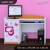 Psací stůl Happy B03 -  padající srdce (Barva bílá)