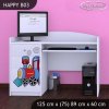 Psací stůl Happy B03 -super lokomotiva (Barva bílá)