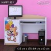 Psací stůl Happy B03 -   šťastný medvídek (Barva bílá)