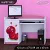 Psací stůl Happy B03 - veselá housenka (Barva bílá)
