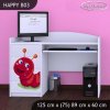 Psací stůl Happy B03 - veselá housenka (Barva bílá)