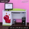 Psací stůl Happy B03 - veselá housenka (Barva bílá)