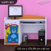 Psací stůl Happy B03 - veselý medvídek (Barva bílá)