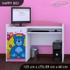 Psací stůl Happy B03 - veselý medvídek (Barva bílá)