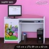 Psací stůl Happy B03 - veselý zvěřinec (Barva bílá)