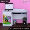 Psací stůl Happy B03 - veselý zvěřinec (Barva bílá)