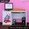 Psací stůl Happy B03 - hasičské auto (Barva bílá)