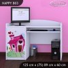 Psací stůl Happy B03 - začarovaný domeček (Barva bílá)