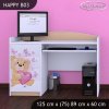 Psací stůl Happy B03 - zamilovaný medvídek (Barva bílá)