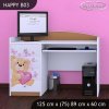 Psací stůl Happy B03 - zamilovaný medvídek (Barva bílá)
