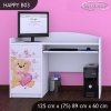 Psací stůl Happy B03 - zamilovaný medvídek (Barva bílá)
