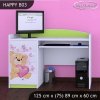 Psací stůl Happy B03 - zamilovaný medvídek (Barva bílá)
