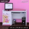 Psací stůl Happy B03 - zamilovaný medvídek (Barva bílá)